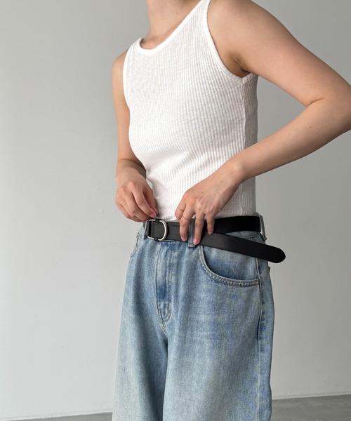 CANAL JEAN（キャナルジーン）の「El mar　ボートネックリブタンクトップ（タンクトップ・レディース・ネイビー/ホワイト/ブラック/グレー/クリーム・ONE SIZE）」の20枚目の写真