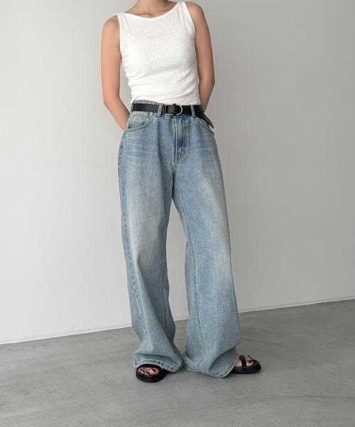 CANAL JEAN（キャナルジーン）の「El mar　ボートネックリブタンクトップ（タンクトップ・レディース・ネイビー/ホワイト/ブラック/グレー/クリーム・ONE SIZE）」の22枚目の写真