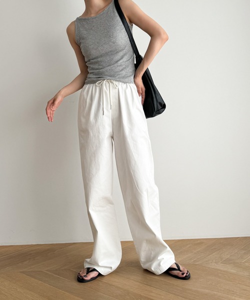 CANAL JEAN（キャナルジーン）の「El mar　ボートネックリブタンクトップ（タンクトップ・レディース・ネイビー/ホワイト/ブラック/グレー/クリーム・ONE SIZE）」の16枚目の写真