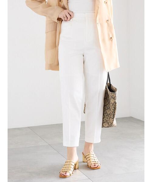 Te chichi(テチチ)の「コットンサテンテーパードパンツ(その他パンツ・レディース・オフホワイト/ベージュ/ブラック・M/S)」の2枚目の写真