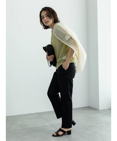 Te chichi(テチチ)の「コットンサテンテーパードパンツ(その他パンツ・レディース・オフホワイト/ベージュ/ブラック・M/S)」の15枚目の写真