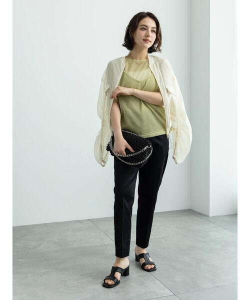 Te chichi(テチチ)の「コットンサテンテーパードパンツ(その他パンツ・レディース・オフホワイト/ベージュ/ブラック・M/S)」の16枚目の写真