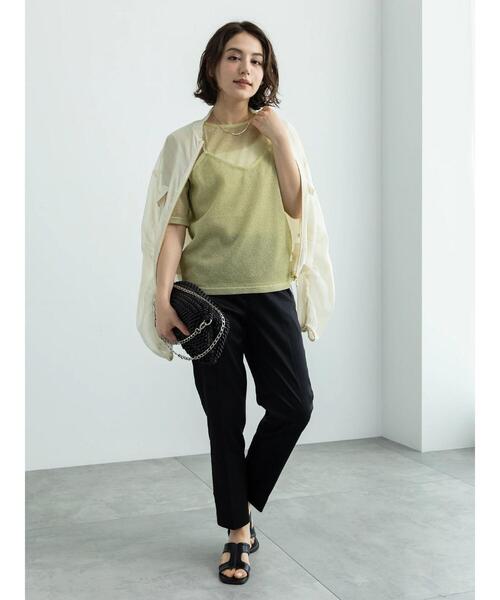 Te chichi(テチチ)の「コットンサテンテーパードパンツ(その他パンツ・レディース・オフホワイト/ベージュ/ブラック・M/S)」の17枚目の写真