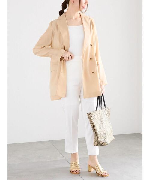 Te chichi(テチチ)の「コットンサテンテーパードパンツ(その他パンツ・レディース・オフホワイト/ベージュ/ブラック・M/S)」の20枚目の写真