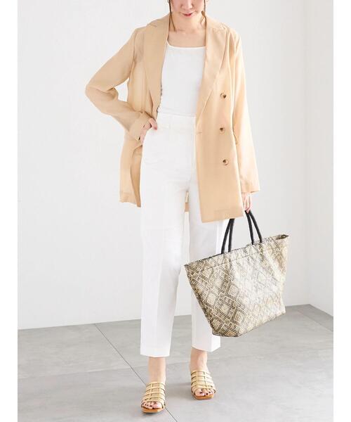 Te chichi(テチチ)の「コットンサテンテーパードパンツ(その他パンツ・レディース・オフホワイト/ベージュ/ブラック・M/S)」の21枚目の写真