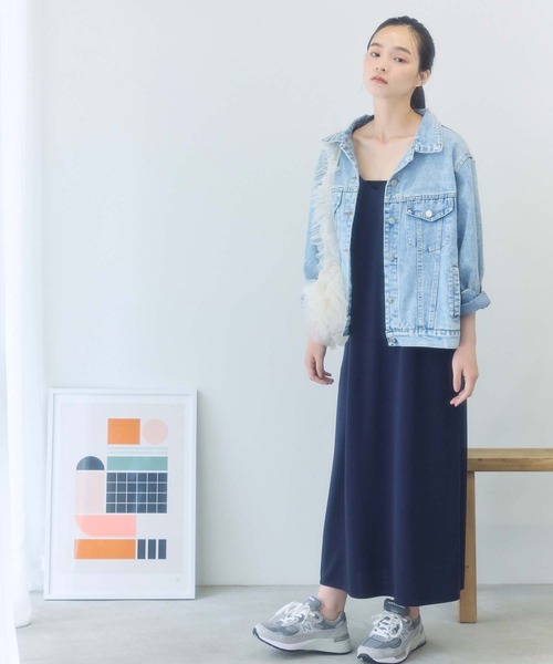 fifth(フィフス)の「ドライタッチキャミソールワンピース(ワンピース・レディース・ベージュ/ネイビー/サックスブルー・M)」の1枚目の写真