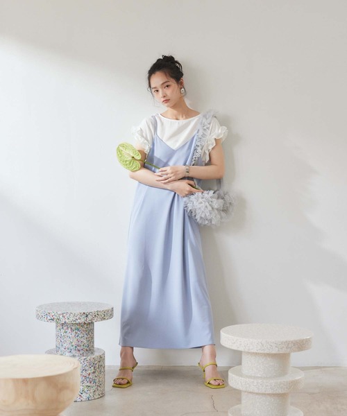 fifth(フィフス)の「ドライタッチキャミソールワンピース(ワンピース・レディース・ベージュ/ネイビー/サックスブルー・M)」の3枚目の写真