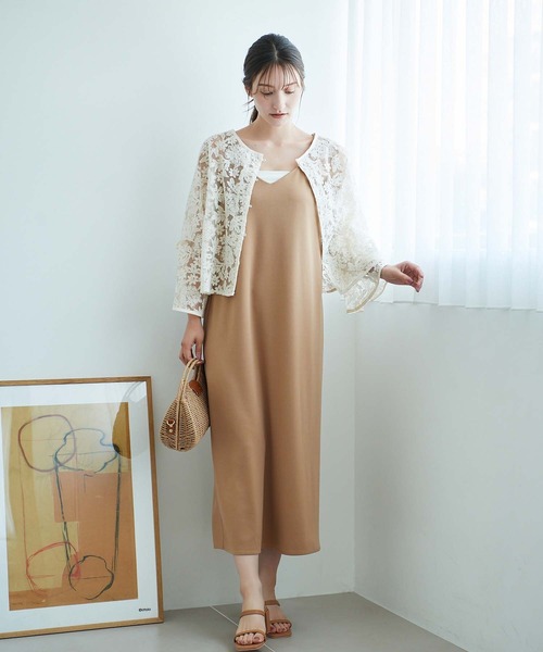 fifth(フィフス)の「ドライタッチキャミソールワンピース(ワンピース・レディース・ベージュ/ネイビー/サックスブルー・M)」の12枚目の写真