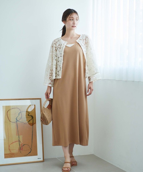 fifth(フィフス)の「ドライタッチキャミソールワンピース(ワンピース・レディース・ベージュ/ネイビー/サックスブルー・M)」の11枚目の写真