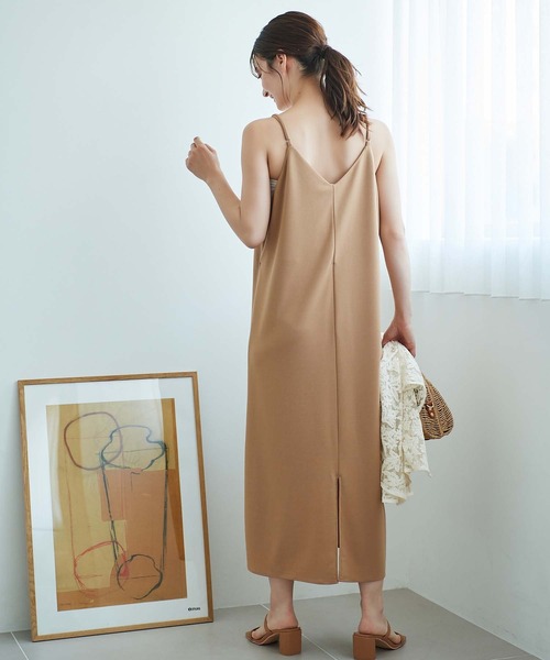 fifth(フィフス)の「ドライタッチキャミソールワンピース(ワンピース・レディース・ベージュ/ネイビー/サックスブルー・M)」の6枚目の写真