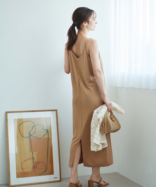 fifth(フィフス)の「ドライタッチキャミソールワンピース(ワンピース・レディース・ベージュ/ネイビー/サックスブルー・M)」の5枚目の写真