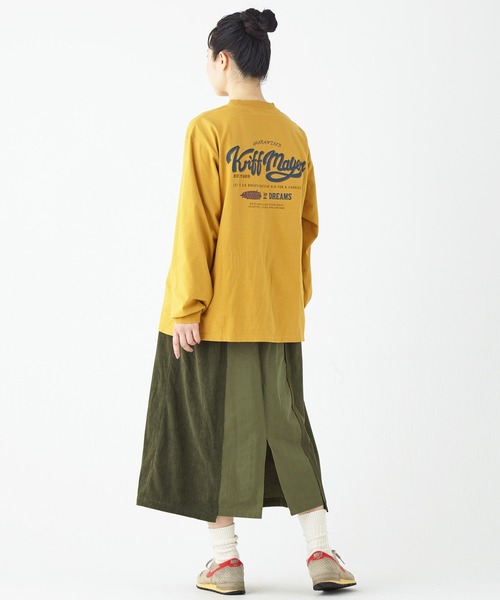 KRIFF MAYER Lady's Collection(クリフメイヤーレディースコレクション)の「異素材切替スカート(スカート・レディース・カーキ/ブルー/ベージュ/チャコール・LARGE/MEDIUM)」の17枚目の写真