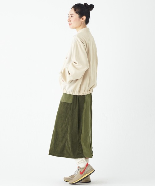 KRIFF MAYER Lady's Collection(クリフメイヤーレディースコレクション)の「異素材切替スカート(スカート・レディース・カーキ/ブルー/ベージュ/チャコール・LARGE/MEDIUM)」の18枚目の写真