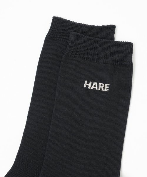 HARE（ハレ）の「HAREロゴSOX(HARE)（ソックス/靴下・メンズ・ブラック/ライトグレー・FREE）」の4枚目の写真