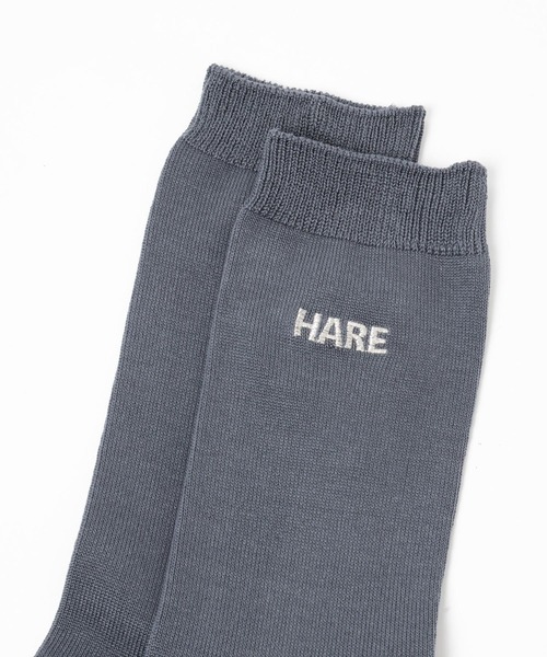 HARE（ハレ）の「HAREロゴSOX(HARE)（ソックス/靴下・メンズ・ブラック/ライトグレー・FREE）」の5枚目の写真