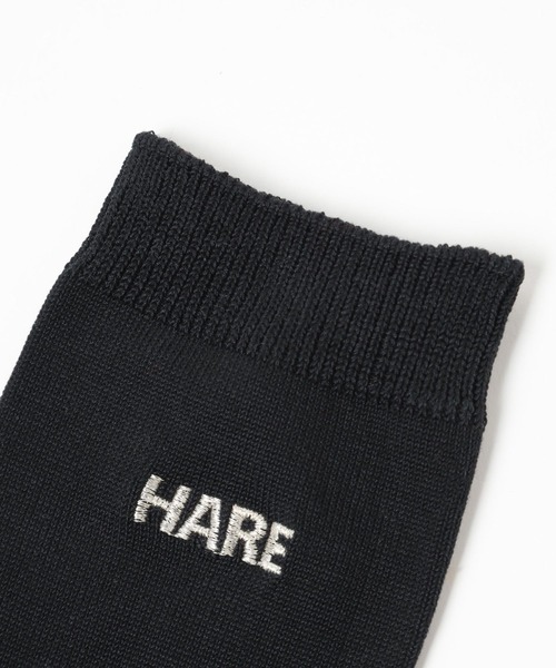 HARE（ハレ）の「HAREロゴSOX(HARE)（ソックス/靴下・メンズ・ブラック/ライトグレー・FREE）」の6枚目の写真