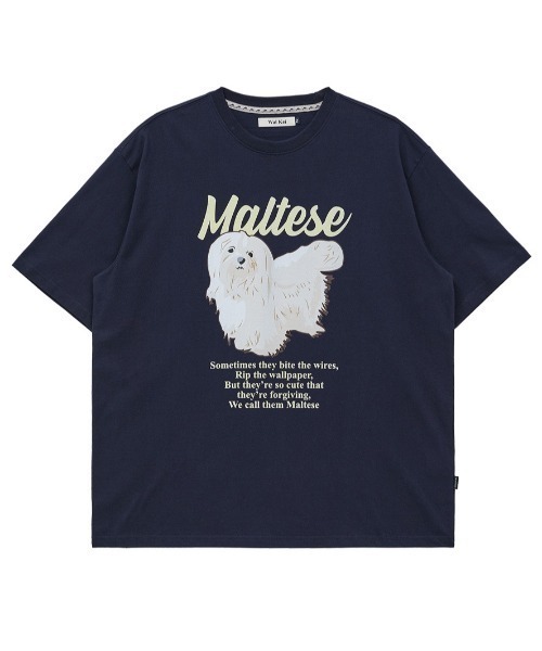 WaiKei(ワイケイ)の「A'GEM/9 × .kom 『WaiKei/ワイケイ』 Maltese illustration half Sleeve T-shirt /マルチーズ イラスト半袖カットソー(Tシャツ/カットソー・レディース・ホワイト/ネイビー/ライトブルー/オフホワイト・M/26(40)/25(38)/24(36))」の12枚目の写真