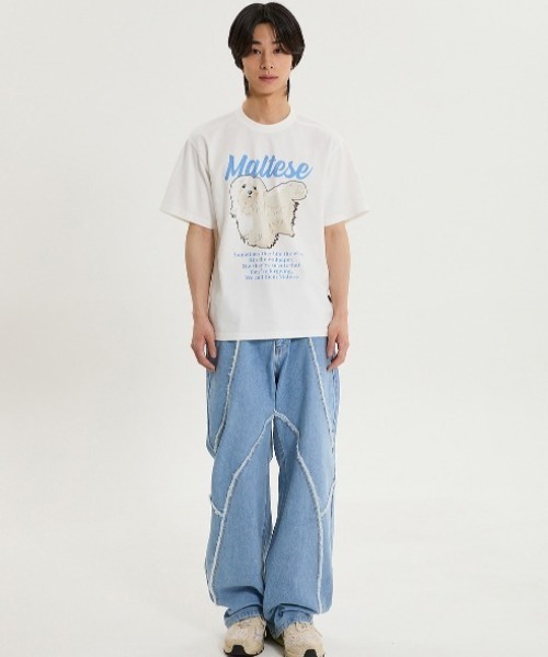 [ラッキーシュエトゥ]Graphic Half Sleeve T-shirt 韓国1位 ラッキーシュエトゥ]Graphic Half Sleeve T-shirt 韓国1位