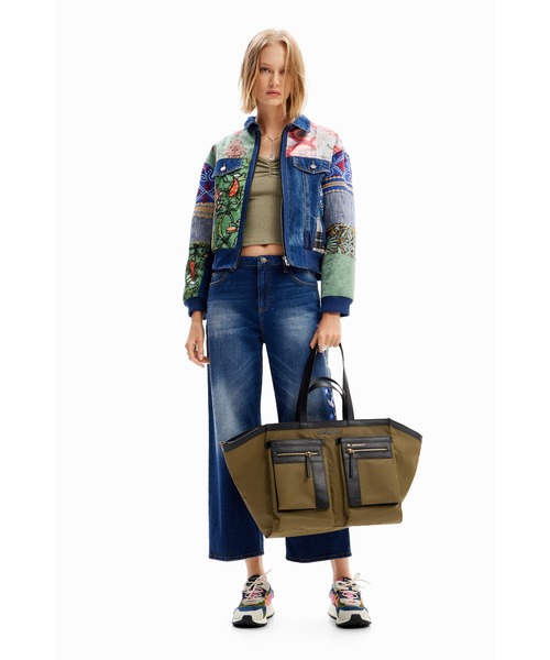 [ Desigual ] ラージ ロゴ ダブルハンドル ショッピングバッグ New Yorkロゴミニショッピングバッグ（エコバッグ/サブバッグ
