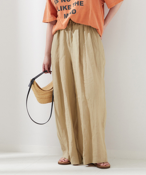 セール】《追加》リネンキャンバスワイドイージーパンツ（その他パンツ  