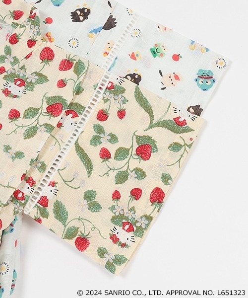 petit main（プティマイン）の「【サンリオキャラクターズ】甚平（浴衣・キッズ・レッド/オフホワイト/ライトピンク・80ｃｍ/90cm/110cm/100cm/120cm/130cm）」の8枚目の写真