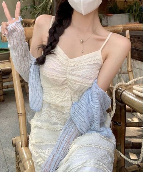 gossip！ロサンゼルス（ゴシップロサンゼルス）の「フェミニン　レース レイヤード ティアードキャミワンピース（ワンピース・レディース・オフホワイト・S/M/L）」の21枚目の写真