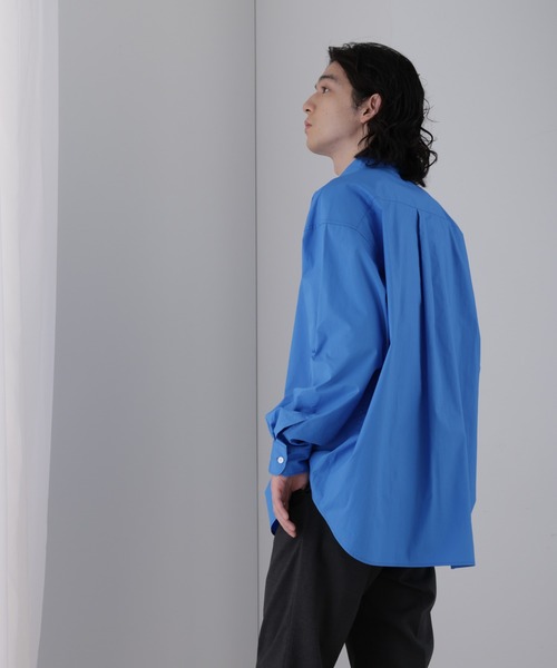 ZOZO限定】タイプライター比翼仕立てレギュラーカラー長袖シャツ