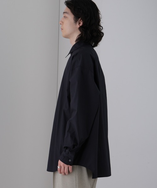 ZOZO限定】タイプライター比翼仕立てレギュラーカラー長袖シャツ