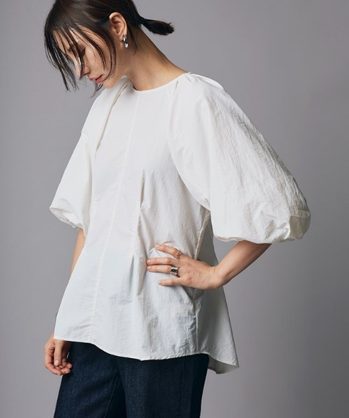 RASW（ラス）の「[RASW]バルーンスリーブブラウス（シャツ/ブラウス・レディース・ブラック/オフホワイト・M）」の18枚目の写真