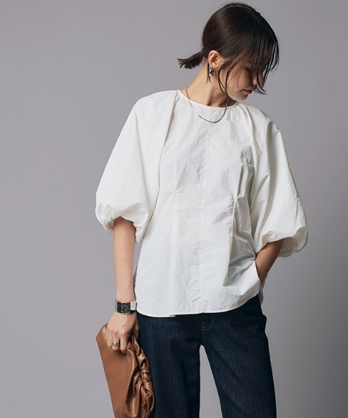 RASW（ラス）の「[RASW]バルーンスリーブブラウス（シャツ/ブラウス・レディース・ブラック/オフホワイト・M）」の19枚目の写真