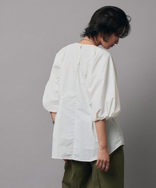 RASW（ラス）の「[RASW]バルーンスリーブブラウス（シャツ/ブラウス・レディース・ブラック/オフホワイト・M）」の6枚目の写真