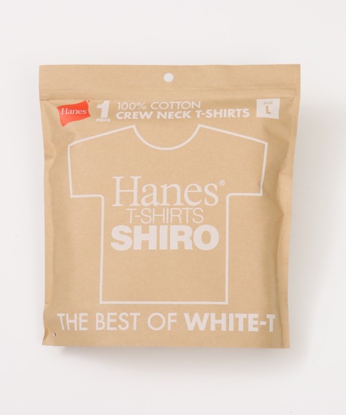 HANES（ヘインズ）の「【HANES/ヘインズ】1P Hanes T-SHIRT SHIRO クルーネックTシャツ（Tシャツ/カットソー・メンズ・ホワイト・XL/L/M/S）」の5枚目の写真