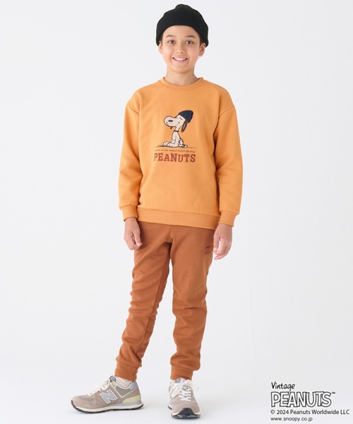KRIFF MAYER（クリフメイヤー）の「裏起毛クルー(スヌーピー)（スウェット・キッズ・ネイビー/オレンジ/グレー/カラフル/ナチュラル・170/160/150/140/130/120）」の10枚目の写真