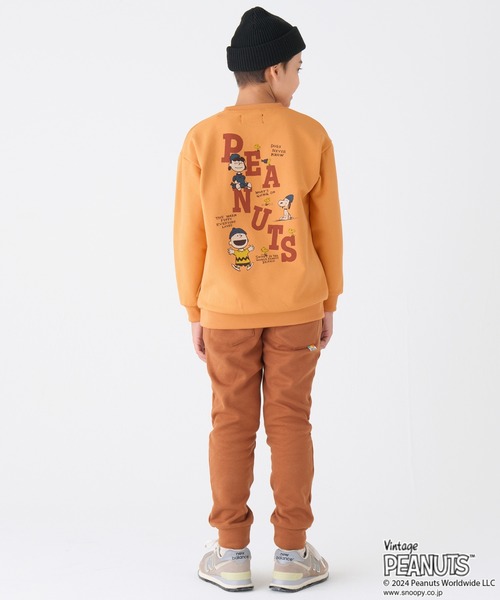 KRIFF MAYER（クリフメイヤー）の「裏起毛クルー(スヌーピー)（スウェット・キッズ・ネイビー/オレンジ/グレー/カラフル/ナチュラル・170/160/150/140/130/120）」の12枚目の写真