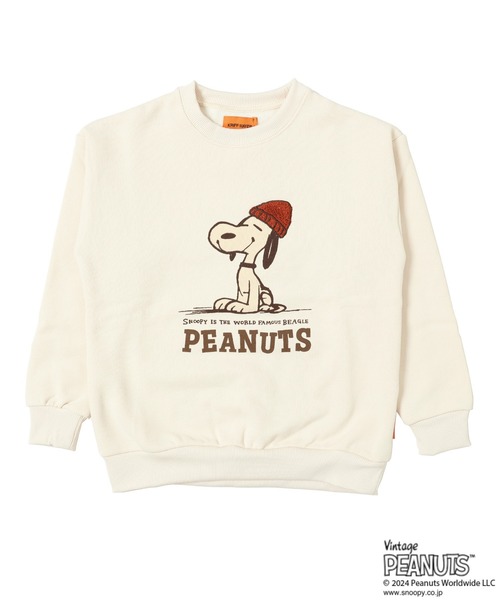 KRIFF MAYER（クリフメイヤー）の「裏起毛クルー(スヌーピー)（スウェット・キッズ・ネイビー/オレンジ/グレー/カラフル/ナチュラル・170/160/150/140/130/120）」の16枚目の写真