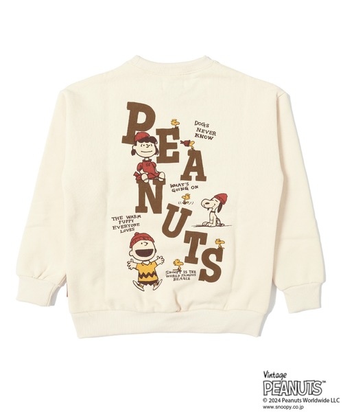 KRIFF MAYER（クリフメイヤー）の「裏起毛クルー(スヌーピー)（スウェット・キッズ・ネイビー/オレンジ/グレー/カラフル/ナチュラル・170/160/150/140/130/120）」の17枚目の写真