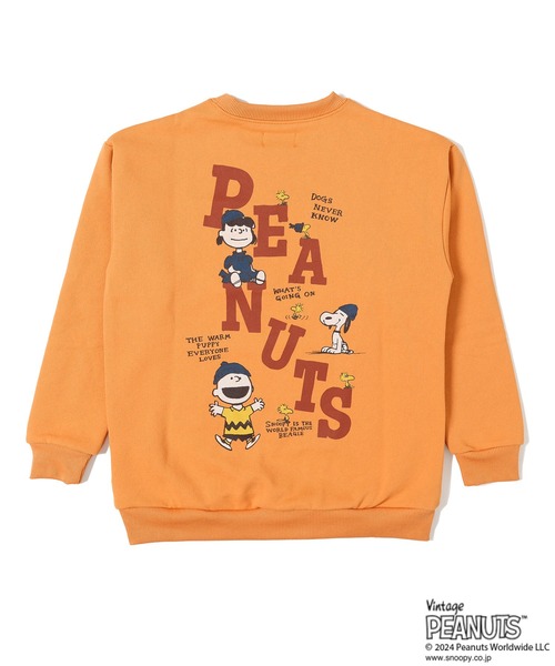 KRIFF MAYER（クリフメイヤー）の「裏起毛クルー(スヌーピー)（スウェット・キッズ・ネイビー/オレンジ/グレー/カラフル/ナチュラル・170/160/150/140/130/120）」の21枚目の写真