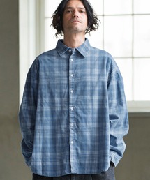 CAMBIO | ms5774- Vintage Like Indigo Check Shirts インディゴチェックシャツ(シャツ/ブラウス)