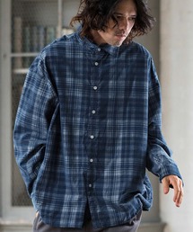 CAMBIO | ms5774- Vintage Like Indigo Check Shirts インディゴチェックシャツ(シャツ/ブラウス)