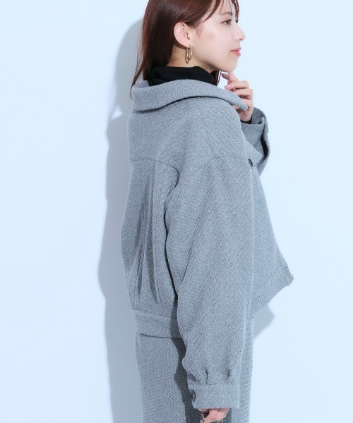 Mystrada 新品 ツイードCPOジャケット フレアミニスカート セット Mystrada 新品 ツイードCPOジャケット フレアミニスカート