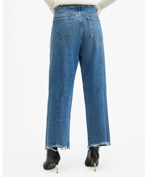 ALLSAINTS（オールセインツ）の「BLAKE FRAYED CROPPED WIDE LEG DENIM JEANS | BLAKE FRAYED クロップド ワイド レッグ デニム ジーンズ（デニムパンツ・レディース・インディゴブルー・24/25/26）」の9枚目の写真