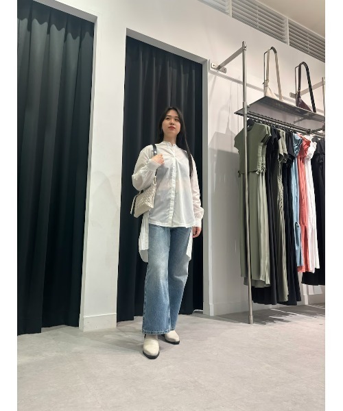 ALLSAINTS（オールセインツ）の「BLAKE FRAYED CROPPED WIDE LEG DENIM JEANS | BLAKE FRAYED クロップド ワイド レッグ デニム ジーンズ（デニムパンツ・レディース・インディゴブルー・24/25/26）」の12枚目の写真