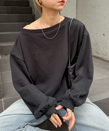 美品♡ FORFORMO エンブロイダリースウェット　刺繍　ネイビー スウェット エンブロイダリー」に該当するトップスファッション