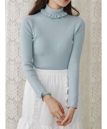 merry jenny | frillリブタートルニット(ニット/セーター)