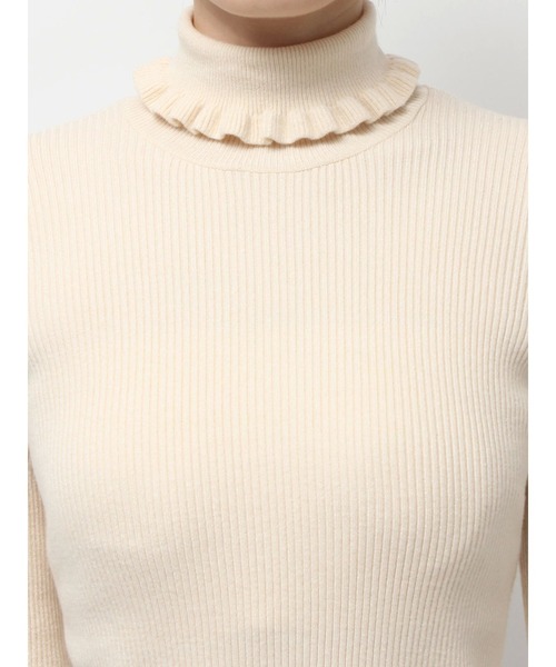 merry jenny（メリージェニー）の「frillリブタートルニット（ニット/セーター・レディース・グレー/ブルー/アイボリー・FREE）」の14枚目の写真