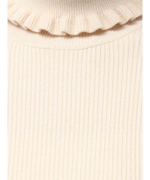 merry jenny（メリージェニー）の「frillリブタートルニット（ニット/セーター・レディース・グレー/ブルー/アイボリー・FREE）」の9枚目の写真