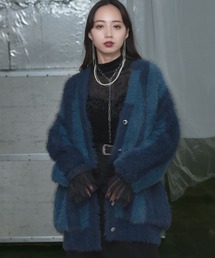 HARE | バイカラーシャギーカーディガン(HARE)(カーディガン/ボレロ)