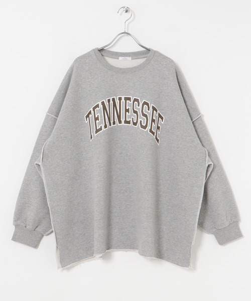 ITEMS URBANRESEARCH（アイテムズ アーバンリサーチ）の「裏起毛ロゴスウェット（スウェット・レディース・グレー系その他/グレー/グリーン・FREE）」の5枚目の写真