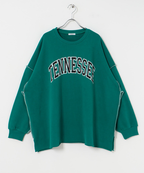 ITEMS URBANRESEARCH（アイテムズ アーバンリサーチ）の「裏起毛ロゴスウェット（スウェット・レディース・グレー系その他/グレー/グリーン・FREE）」の6枚目の写真