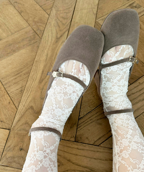 【セール】《WEB限定》Le decore / ル デコレ3cm flower classicメリージェーン（パンプス）｜LE TALON（ルタロン）